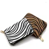 Card Holders Leopard ID Cards Anti Thief Coin Pouch Wallets Bag Organizer Business Zipper Holder Bank Credit Bus Cover