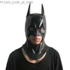 Masques de fête Masques de chauve-souris Homme Masque de tête complet Latex Dark Knight Cosplay Masque de chauve-souris Halloween Party Q231009