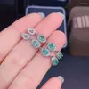 Dangle Earrings YULEM Jewelry Luxury Emerald Drop For Wedding Natural Eardrop 925 Silver Gift Woma