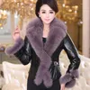 Women's Leather Winter Women 2023 Fashion Thick Faux Fur Furry Grass PU Jacket Casual Oversize Overcoats Lady Girl Out Loose Coat US
