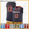 Basquete universitário veste camisa de basquete masculina 12 De'Andre Virginia Cavaliers Hunter 21 Rui NCAA University Hachimura