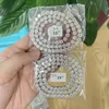 Colares de pingente Atacado pulseira de tênis colar 3mm 4mm 5mm 6.5mm 925 prata d cor diamante jóia para mulheres homens jóias 231005