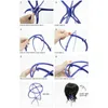 Wig Stand 6Pcs Folding Plastic Stable Durable Wig Hair Hat Cap Holder Stand Support Display Hanger Tools Random Color 231006