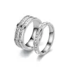 8 mm 4 mm kwadratowy pełny diamentowy pierścionki pary dla mężczyzn i srebrnych eeddingów pierścionek zaręczynowy spersonalizowany tytanowa biżuteria bijoux anilos hurtowa
