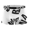 Underpants Men's Panties Underwear Letter Line Boxers Milk Silk Middle Waist Male Shorts Seamless Trunk