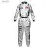 Thème Costume Astronaute Venez Adulte Argent Spaceman Venez Grande Taille Femmes Costume Spatial Robe De Fête Venez Costume D'astronaute Adultes BlancL231007