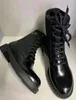 Winter Luxury Women Triangle Boot Boot Bruted Leather RENNYLON BOTIES LADY BLACK RENYLON MARTIN MARTIN CHunky Platfor