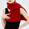Scarves 100% pure wool womens knitted shawl soft cardigan coat shoulder and neck protection multifunctional Pashmina scarf 231007
