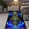 Mattor Bohemian Seven Chakras matta Multicolor Planet Butterfly Flower of Life Flower Lämplig sovrum Rum Golvdekor Anti-slip mattor 231006