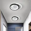 Ceiling Lights Modern Corridor Aisle LED Black White Lamps For Living Room Restaurant Lighting Lampara De Techo Hallway Gallery