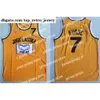Баскетбольная майка для колледжа, мужские баскетбольные майки Moive Toni Kukoc 7, желтые баскетбольные трикотажные изделия Jugoplastika Split Pop