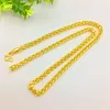 Chaînes de luxe Thaïlande Sable Gold Collier pour hommes Femmes épais jaune couleur lien chaîne colliers de fiançailles bijoux cadeaux