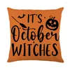 Pillow Halloween Letter Print Cover Decorations For Home Ornament Happy Year Christmas Decor 2023