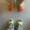 Topsportmarket Sandals Slides Slippers Men Women Glow Green Sand Black Bone White Cream Orange Slide Sandals Shoe