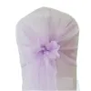 50st 65x275cm Organza Sashes Chairs Band Hood Bow Cover For Birthday Party Stolar Knots Stor bälte Pack Wedding Decor