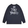 Nieuwe Yamamoto Herensweater met ronde hals Klassieke kunstprint Trend Klassiek Veelzijdig Paar Stijl Hoodies Gepersonaliseerde Losse Ontspannen Mode Pullover Top