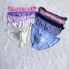 Underpants Sexy Men Ice Silk Breathable Panties Sheer Bulge Pouch Bikini Briefs Comfortable Soft Plus Size Low Rise Underwear