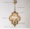 American Brass Pendant Lamps Retro Vintage Copper Chandelier Pendant Lights Fixture Matsal Hem Indoodr Bedroom Decor Tak