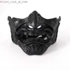 Party Maskers Japanse Prajna Masker Half Gezichtsmasker Rollenspel Halloween Hars Masker Props Gift Party Kleding Accessoires Q231007