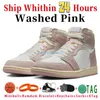 Jumpman 1 basketskor 1s High OG Sneakers Mens Palomino Unc Toe Washed Pink Black Panda Lucky Green True University Blue Reverse Laney Men Women Sports Trainers