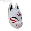 Party Masks Genshin Impact Hanachirusato Cosplay Fox Mask Kazari Hanachiru Sato Mask Miko Halloween Carnival Japanese Facial Props Q231009