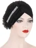 Etnische kleding Winter Afrikaanse Auto Gele Headtie Nigeriaanse Bruiloft Moslim Tulband Cap Arabische India Hoed Vrouwelijke Hoofd Wraps Turbante Mujer