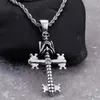 Punk Evil Skull Hanger Kettingen Voor Mannen Rvs Cross Chain Gothic Biker Sieraden Accessoires196H