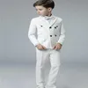 2 Piece Boy Suits for Wedding Prom Party Tuxedo Double Breasted Peaked Lapel Ivory Kids Suit Graduation Ceremony Jacket Pants X0902872