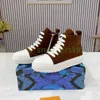 Designer skor kvinnor tränare time out sneakers plattform mocka mode gummi sula sneaker storlek 35-40