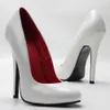 Kleidschuhe 55 Zoll Stiletto High Heel Unisex Sleek Night Club Round Toe Pump Plus Size Party Size36 Auf Lager 231006