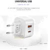 Chargeur de téléphone portable 20W, prise EU US UK, Charge rapide QC 3.0 avec adaptateur PD, chargeur USB mural pour IPhone 12 Samsung