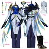 de Dokter Genshin Impact Fatui Cosplay Dottore Pruik Schoenen Laarzen Oorbellen Masker Halloween Party Anime Spel Kostuum Accessoirescosplay