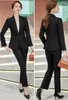 Women's Two Piece Pants Female Pantsuits Blazer Women Business Suits Pant And Top Sets Work Wear Jacket Ladies Office Uniform Styles Purple