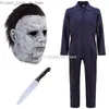 Party Maskers Halloween Michael Myers Killer Masker Cosplay Horror Bloody Latex Maskers Helm Carnaval Maskerade Partij Kostuum Rekwisieten Q231007