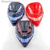 Theme Costume 1P Scary Halloween Colplay Carnival Light Up Movie Mask Halloween Masquerade Party LED Face Masks for Adult Mask Glowing in DarkL231008