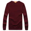 Pulls pour hommes Shionfa Trend Pulls Coton à manches longues Pull à col en V Solide Smart Casual Vêtements Slim Fit Jumper pour l'automne