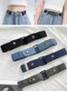 Belts Elastic Belt Without Buckle Invisible Women's Stretch Waist Denim Fabric Jean Pants Dress Waistband Easy