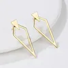 Boucles d'oreilles Triangle longues pendantes pour femmes, Punk, cadeau de mode, accessoires pour dames, pendentif coréen