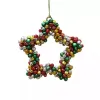 Multi color flat metal Christmas ornament 2023 jingle bell star heart moon Decor FY5515