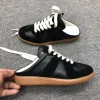 maison Summer Men Sneakers Shoes Best-quality Suede Leather Trainers Rubber Sole Runner Sports Stitching Outdoor Casual Walking Slippers
