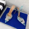 Klädskor designer märke kvinnor pumpar s höga klackar transparenta sandaler slingbacks pekade tå party brud bröllop damer 231006