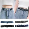Cintos Cinto Elástico Sem Fivela Invisível Mulheres Stretch Cintura Denim Tecido Jean Calças Vestido Cintura Fácil