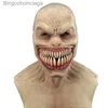 Tema Traje Halloween Horror Chapelaria Látex Máscara de Palhaço Diabo Face Cover Terror py Gagtooth Demônio Máscara de Halloween Cosplay Venha PropsL231008