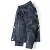 European Style Men Sets Embroidered Indian stretch denim Blue 2 Pieces Maching Set Jacket and Hole Jeans Mens Clohing 2011092678