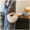 Autumn and Winter Sea urchin Plush Handbag Women's Candy Color Cute Fashion Cotton One Shoulder Crossbody Bag 231007