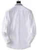 Veste de chemise à manches longues en pur coton Oxford pour hommes printemps et automne chemise en coton décontractée tout usage de couleur pure