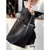 Borse Shopping Sally BeiLin With Money The Row Park Tote Borsa a secchiello moda in tela di cotone e lino in pelle bovina a spalla singola