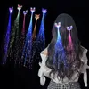 LED RAVE TOY BUTTERFLY LED Light Fiber Optic Hair Extension Barrette Party Light Flash Clip Braid Bar Hairpin Wig Halloween Christmas