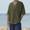 Erkek kazakları yaz v yaka içi boş triko moda gevşek büyük boyutlu kısa kollu sweater tişört 231007