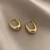 Dangle Earrings KAROPEL 925 Silver 2023 Classic Smooth Metal Hoop For Woman Fashion Korean Jewelry Temperament Daily Wear2611